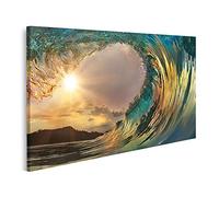 islandburner Quadro su Tela Bellissimo Oceano Surf Onda al Tramonto Spiaggia Quadri Stampe x Soggiorno