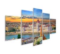 islandburner Quadro su tela Bellissimo parlamento ungherese a Budapest - 5 pezzi