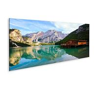 islandburner Quadro su tela Braies Lago Pragser Wildsee nelle Dolomiti Sudtirol Italia Stampe Arte Poster Murale