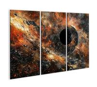 islandburner Quadro su tela Buco nero nella tempesta di fuoco dell'universo distrutto Immagini murali Poster
