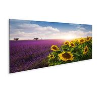 islandburner Quadro su tela Campi di girasoli di lavanda Provenza Quadri Stampe Immagini Murale Decorazione da parete