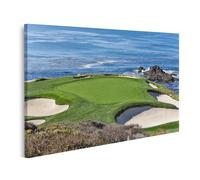 islandburner Quadro su tela Campo da golf al mare con bunker e costa rocciosa Immagini murali Poster