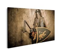 islandburner Quadro su tela Cavaliere con camicia a catena e stella del mattino in stile medievale