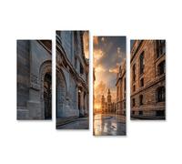 islandburner Quadro su tela Città del Messico Centro storico con architettura - 4 pezzi