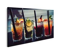 islandburner Quadro su Tela Cocktail Bevande Bicchieri Cannucce Ghiaccio Freddo Quadri Stampe Immagini Murale Decorazione da Parete