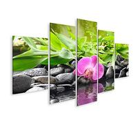 islandburner Quadro su tela Concetto di spa con pietre zen e orchidee Quadri Stampe Immagini Murale Decorazione da parete