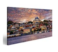 islandburner Quadro su tela Corno d'Oro e centro storico di Istanbul Turchia Quadri Stampe Immagini Murale Decorazione da parete