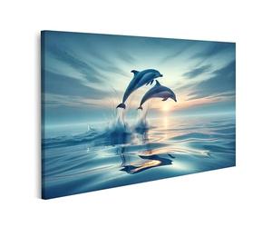 islandburner Quadro su tela delfino salta dal Mar Blu Immagini Murale Poster