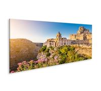 islandburner Quadro su tela di Natale in città storica sul bordo roccioso immagini murali poster
