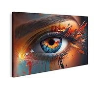islandburner Quadro su tela Donna occhio artistico Make Up concetto generato Ai Donna occhio colorato Artist JCCE Quadri Stampe Immagini Murale Decorazione da parete