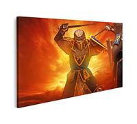 islandburner Quadro su Tela Due Cavalieri medievali Che combattono HBBU Quadri Stampe Immagini Murale Decorazione da Parete