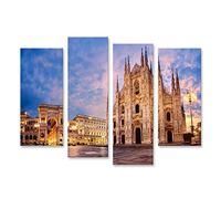 islandburner Quadro su tela Duomo di Milano Alba Italia Milano Una delle Chiese più grandi del mondo Quadri Stampe Immagini Murale Decorazione da parete