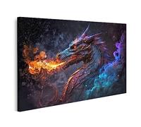 islandburner Quadro su Tela Fantasy Drago Ai Generato Enorme Cielo Notte Immagini Murali Poster