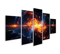 islandburner Quadro su tela fusione di due atomi Sci Fi fisica quantistica immagini murali poster