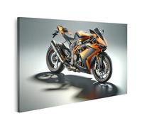 islandburner Quadro su tela Futuristico da corsa moto sportiva in arancione-nero AI generato immagini murali poster