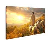 islandburner Quadro su tela Gesù in piedi tra pecore immagini murali poster