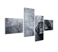 islandburner Quadro su tela Guantoni da boxe vintage appesi a un vecchio muro Quadri Stampe Immagini Murale Decorazione da parete