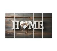 islandburner Quadro su tela "Home" come lettera di blocco 3D