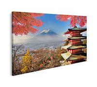 islandburner Quadro su Tela Il Monte Fuji con i Colori dell'Autunno in Giappone Quadri Stampe x Soggiorno