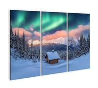 islandburner Quadro su tela Laurora boreale Sopra il paese delle meraviglie invernale