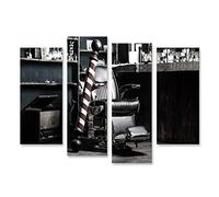 islandburner Quadro su tela Logo Barbershop Symbol Stylish Vintage Barber Chair Hairstylist Barbershop Interior Barber Shop Chair Barbershop Quadri Stampe Arte Poster Murale