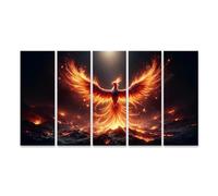 islandburner Quadro su tela, maestosa fenice del fuoco sorge dalla cenere, poster