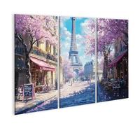 islandburner Quadro su tela mattina di primavera a Parigi con vista sulla Torre Eiffel