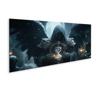 islandburner Quadro su tela Misterioso Guardiano con clessidra e ali nere Immagini Murale Poster