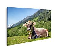islandburner Quadro su tela Mucca Nelle Alpi Immagini Poster