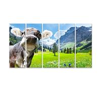 islandburner Quadro su tela Mucca Nelle Alpi svizzere Poster