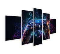 islandburner Quadro su Tela Neon incandescente Gamepad Luce Ki Generato JCEO Quadri Stampe Immagini Murale Decorazione da Parete