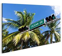 islandburner Quadro su tela Ocean Drive Miami Beach 1K XXL Poster su tela, articolo decorativo per soggiorno