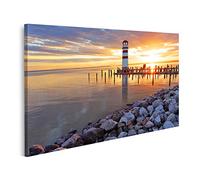 islandburner Quadro su Tela Oceano Tramonto Faro Quadri Stampe Immagini Murale Decorazione da Parete