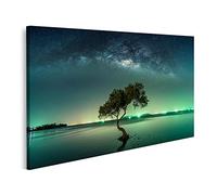 islandburner Quadro su tela Paesaggio con Via Lattea Galassia Cielo notturno con stelle Quadri Stampe Immagini Murale Decorazione da parete