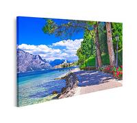 islandburner Quadro su tela Paesaggio del lago di Garda Malcesine Itlay Quadri Stampe x soggiorno