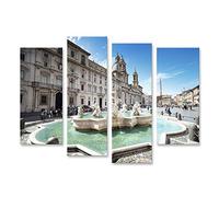 islandburner - Quadro su Tela, Piazza Navona a Roma Italia
