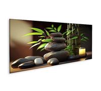 islandburner Quadro su tela Pietre di bambù Benessere Spa concetto JBWA Quadri Stampe Immagini Murale Decorazione da parete