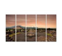islandburner Quadro su tela piramidi paesaggio al tramonto in antica città di rovine immagini murali poster