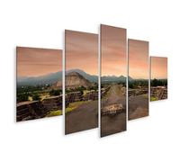 islandburner Quadro su tela piramidi paesaggio al tramonto in antica città di rovine immagini murali poster
