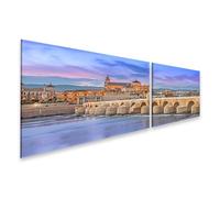 islandburner Quadro su tela Ponte romano e Mezquita al tramonto a Córdoba Immagini Murali Poster