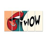 islandburner Quadro su tela Pop Art Mouth Wow! Cartone animato comico Quadri Stampe Immagini Murale Decorazione da parete