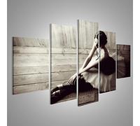 islandburner Quadro su tela Professionale ballerina di danza classica che riposa dopo la performance Retro Quadri Stampe Immagini Murale Decorazione da parete
