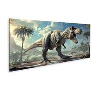 islandburner Quadro su tela Re Dino T-Rex: simbolo della forza preistorica - murale KCPY camera dei bambini Museo della scienza naturale su tela