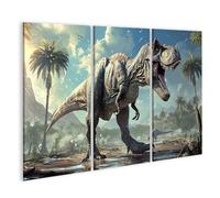 islandburner Quadro su tela Re Dino T-Rex: simbolo della forza preistorica - murale KCPY camera dei bambini Museo della scienza naturale su tela