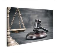 islandburner Quadro su tela Richter hammer e Bilancia della giustizia per i giuristi - Edizione K1