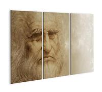 islandburner Quadro su tela Ritratto artistico di un vecchio con uno sguardo intenso - 3 pezzi