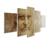 islandburner Quadro su tela Ritratto artistico di un vecchio con uno sguardo intenso - 5 pezzi