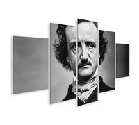 islandburner Quadro su tela Ritratto di un uomo con capelli ricci ed espressione seria - 5 pezzi