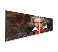 islandburner Quadro su tela Ritratto intenso di un compositore in abiti classici - 2 pezzi