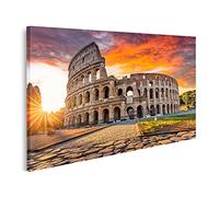islandburner Quadro su tela Roma Italia Alba Colosseo Estate Viaggio Strada Città Vacanz Quadri Stampe per soggiorno ufficio